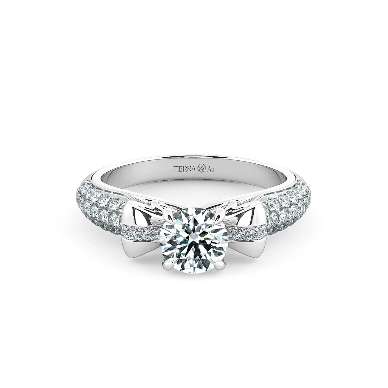 Nhẫn đính hôn Solitaire Bridge accent NCH1612 1